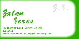 zalan veres business card